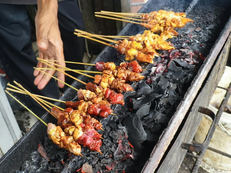 Air Fryer Beef Satay Skewers