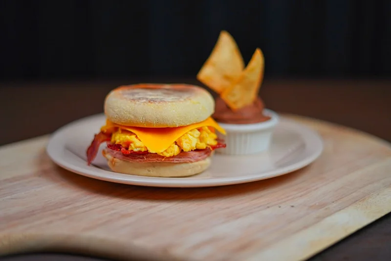 Air Fryer Ham and Cheese Muffins
