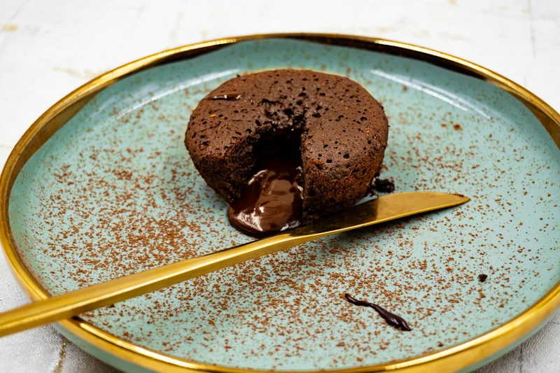 Air Fryer Mini Chocolate Lava Cakes