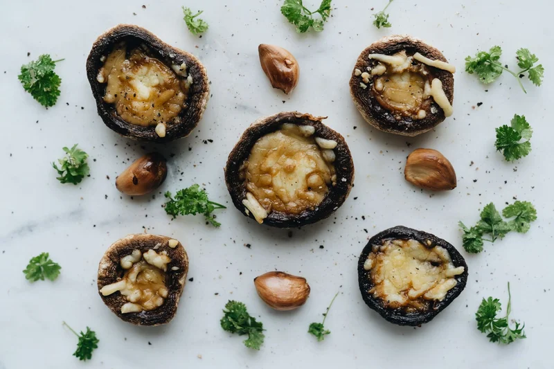 Air Fryer Stuffed Mushrooms