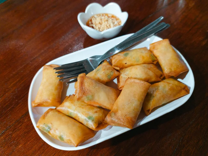 Crispy Air Fryer Vegetable Spring Rolls