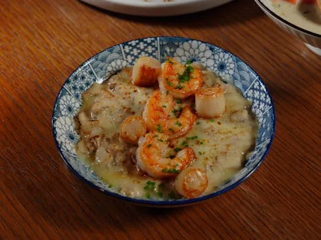 Honey Garlic Air Fryer Shrimp and Scallops